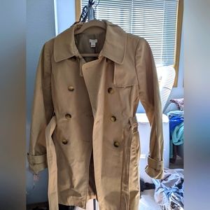 J Crew Women's Petite Trench Coat with belt